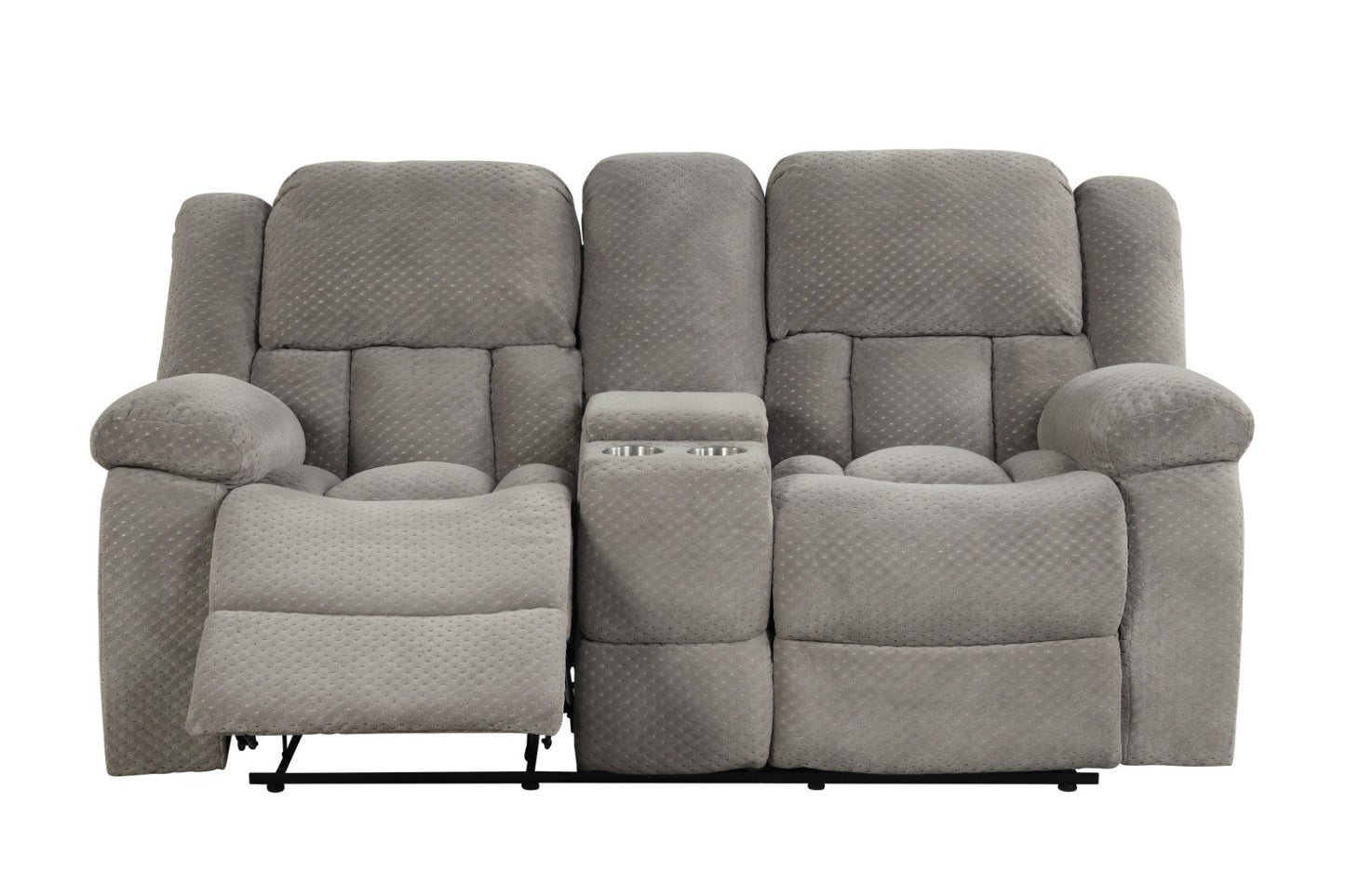 Armada Manual Reclining Loveseat Made with Chenille Fabric