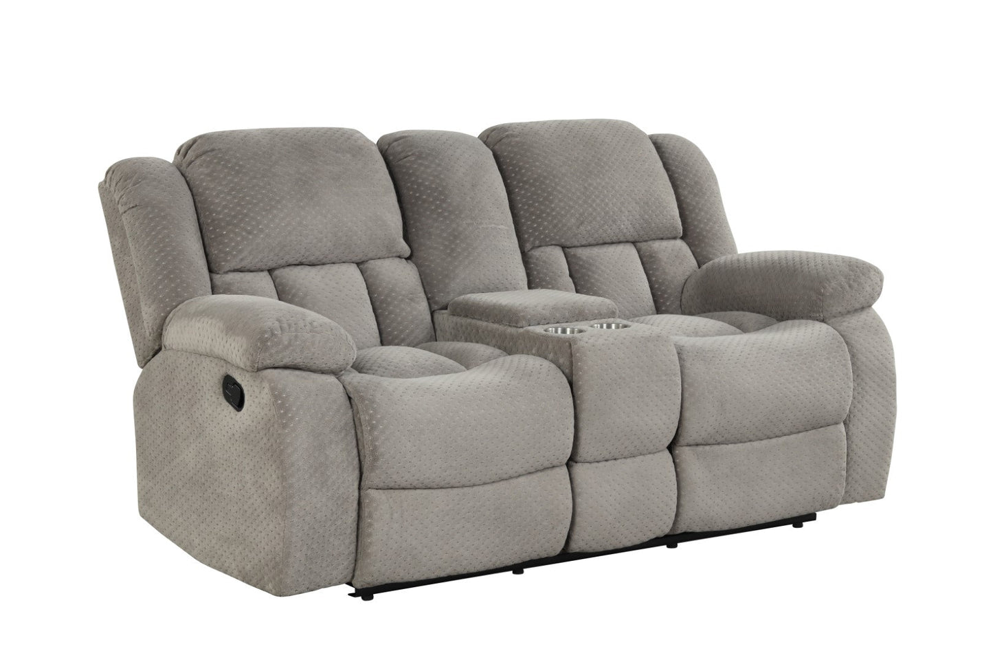 Armada Manual Reclining Loveseat Made with Chenille Fabric