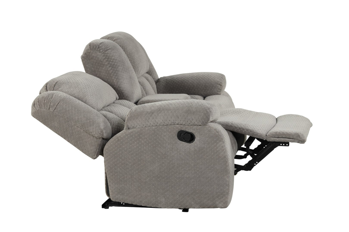 Armada Manual Reclining Loveseat Made with Chenille Fabric