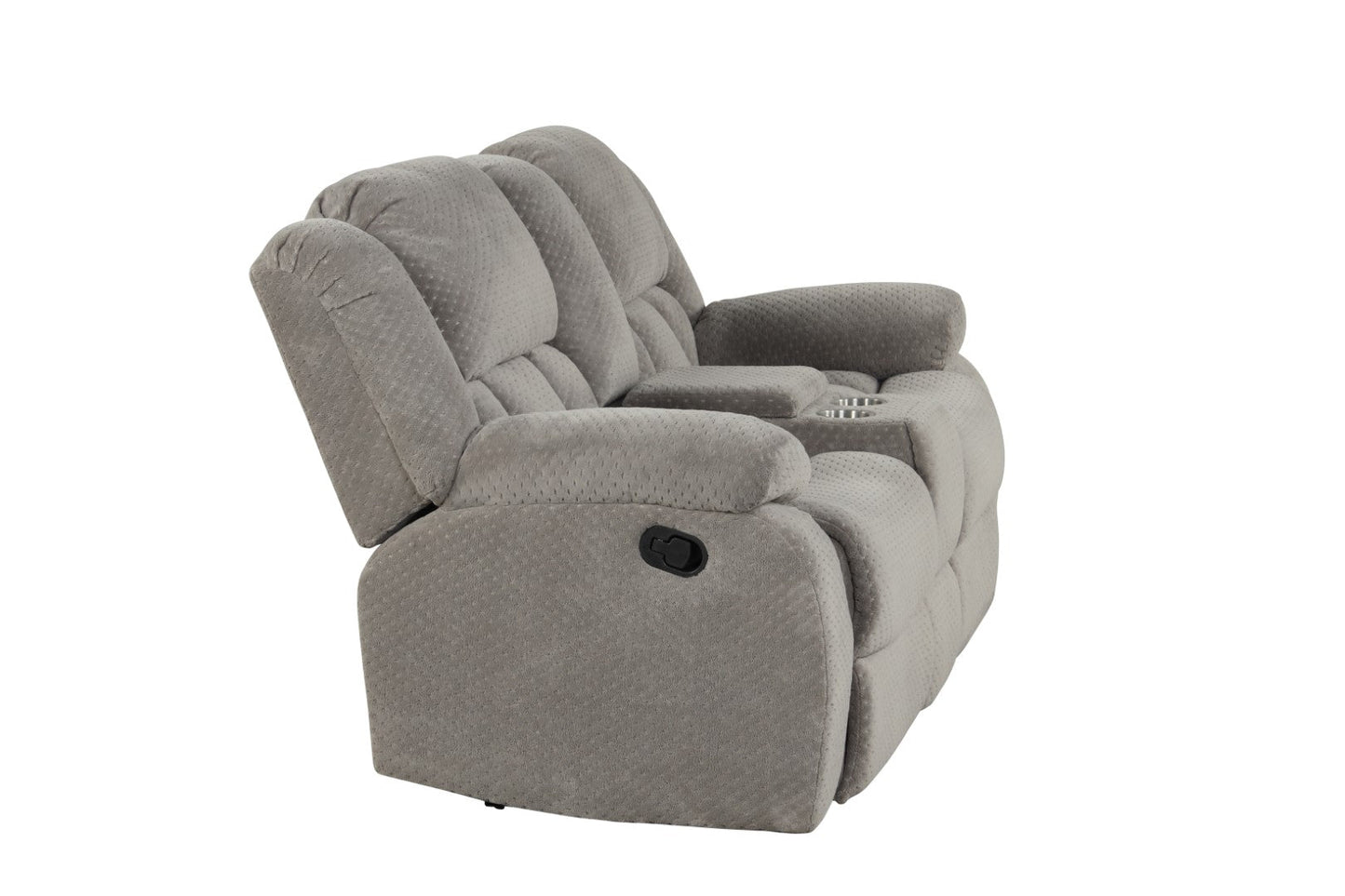 Armada Manual Reclining Loveseat Made with Chenille Fabric