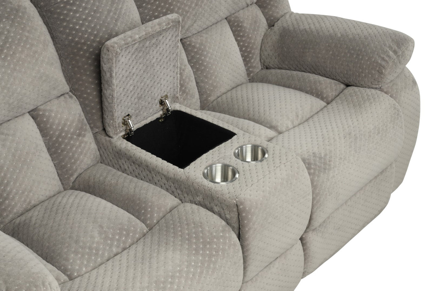 Armada Manual Reclining Loveseat Made with Chenille Fabric