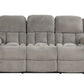 Galaxy Home Armada Manual Reclining Sofa Made with Chenille Fabric Ice Chenille Fabric