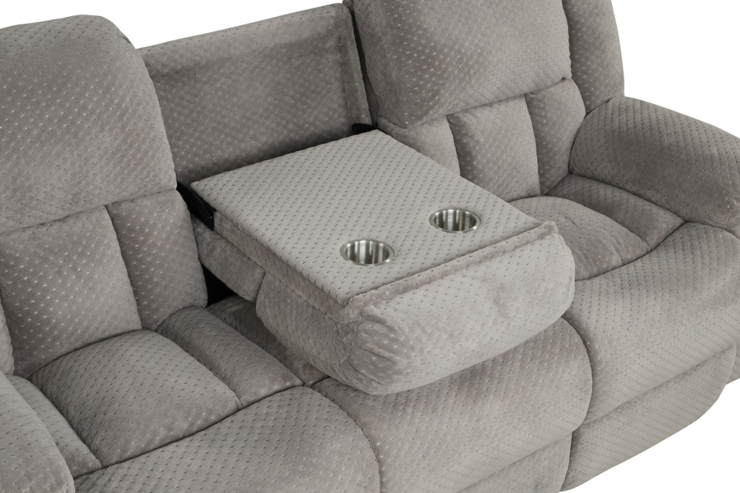 Armada Manual Reclining Sofa Made with Chenille Fabric