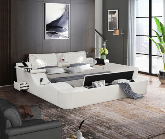 Zoya Smart Multifunctional King Size Bed Made with Wood