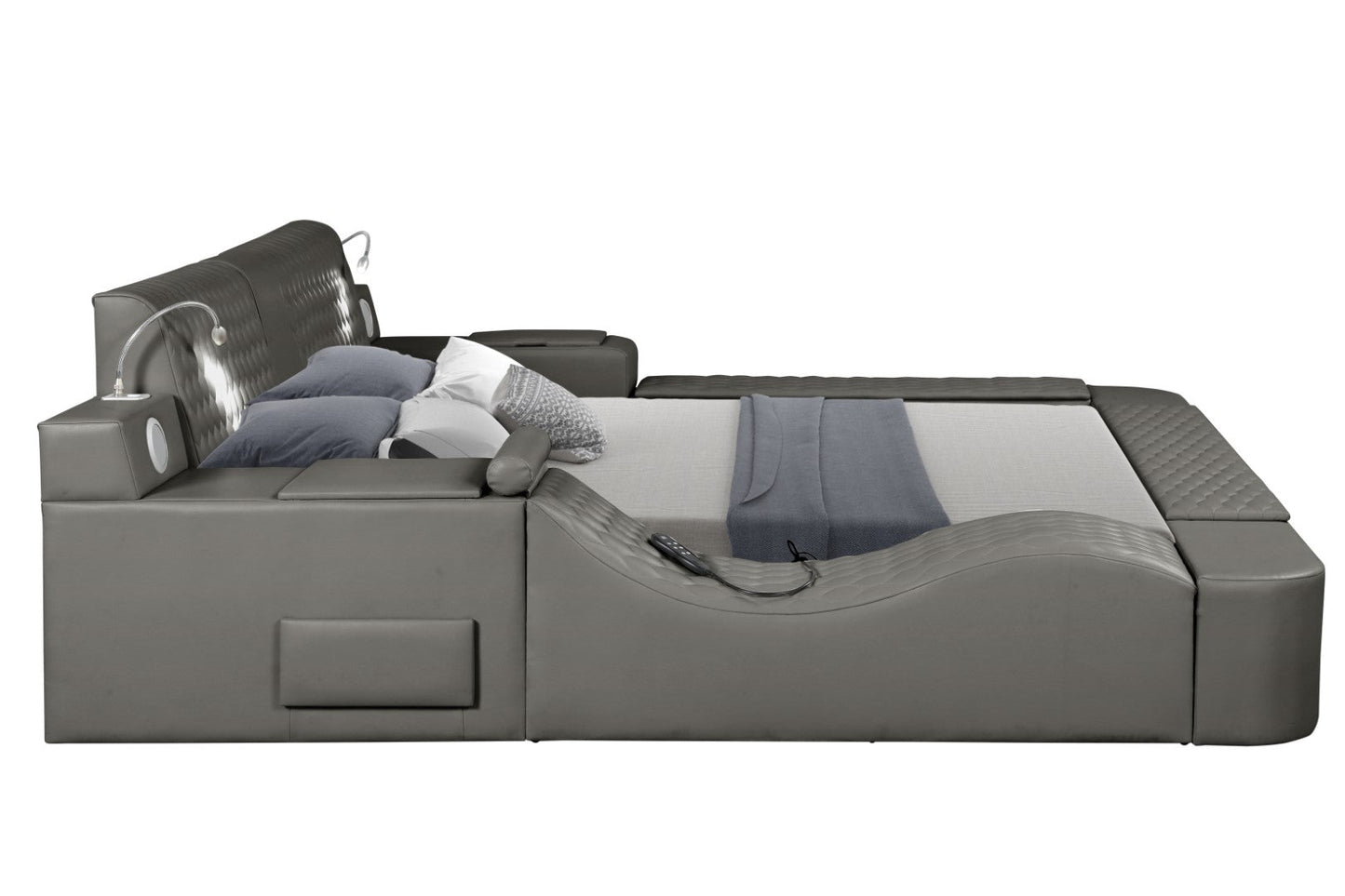 Zoya Smart Multifunctional King Size Bed Made with Wood