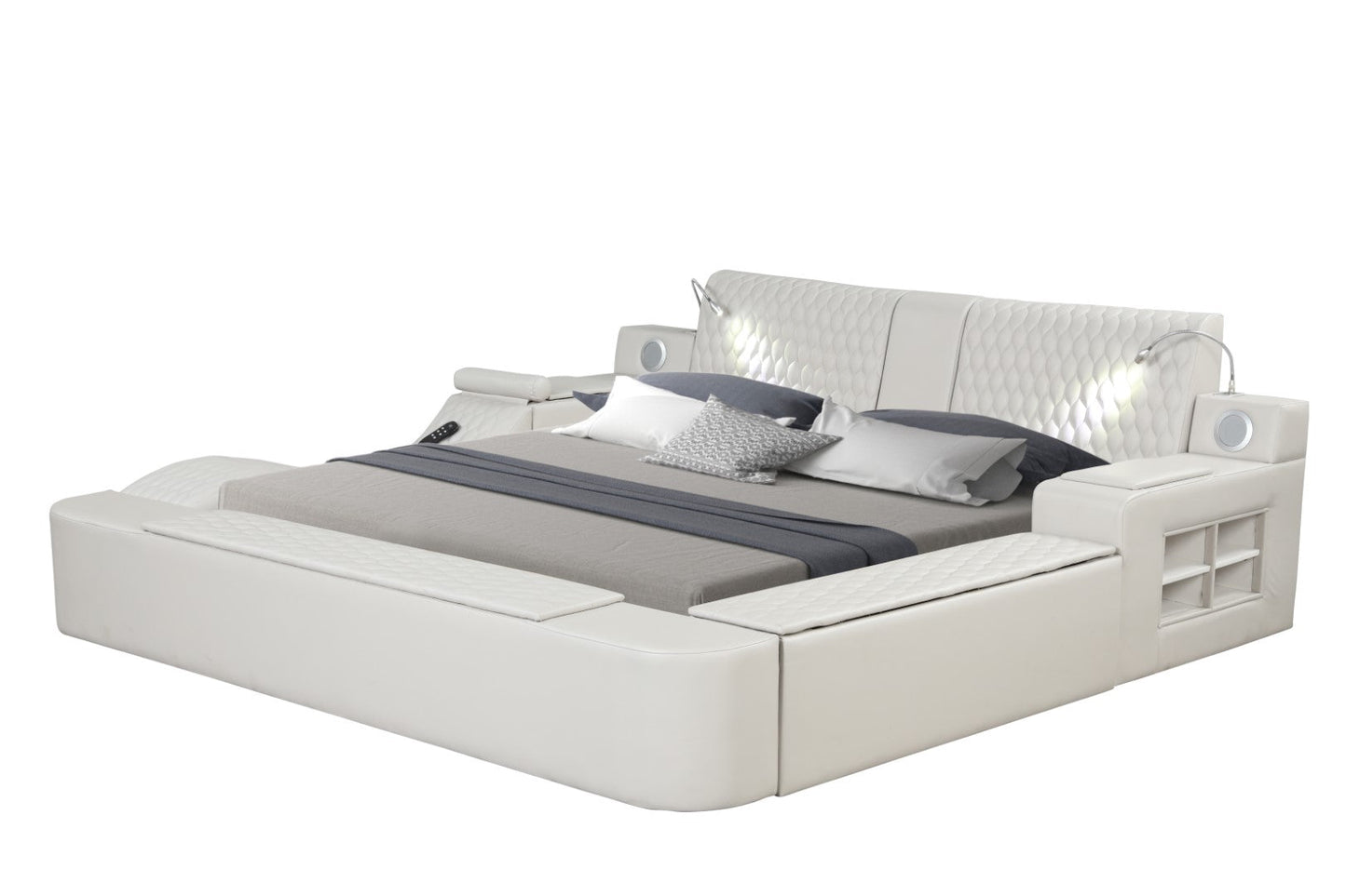 Zoya Smart Multifunctional King Size Bed Made with Wood