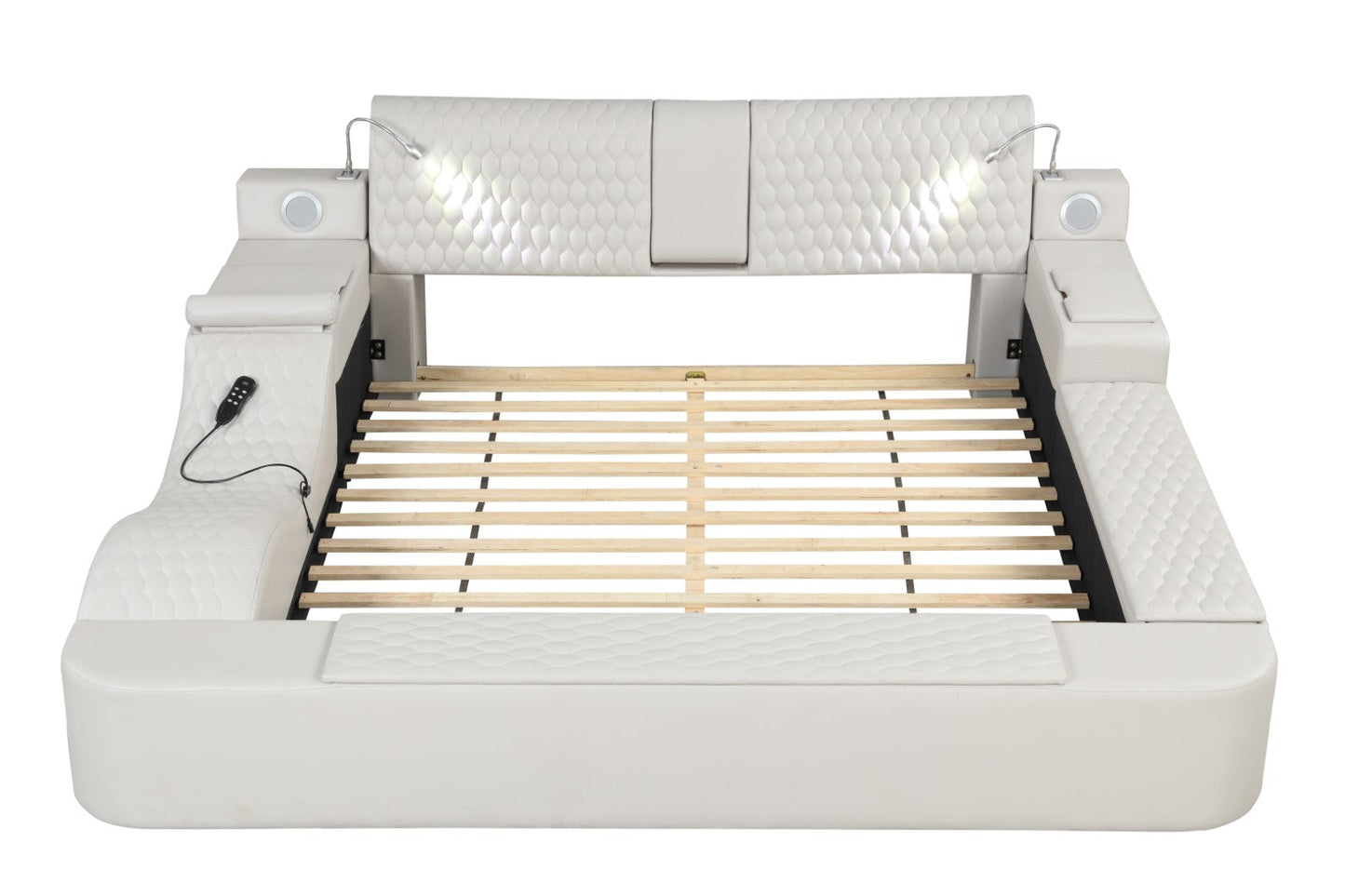 Zoya Smart Multifunctional King Size Bed Made with Wood