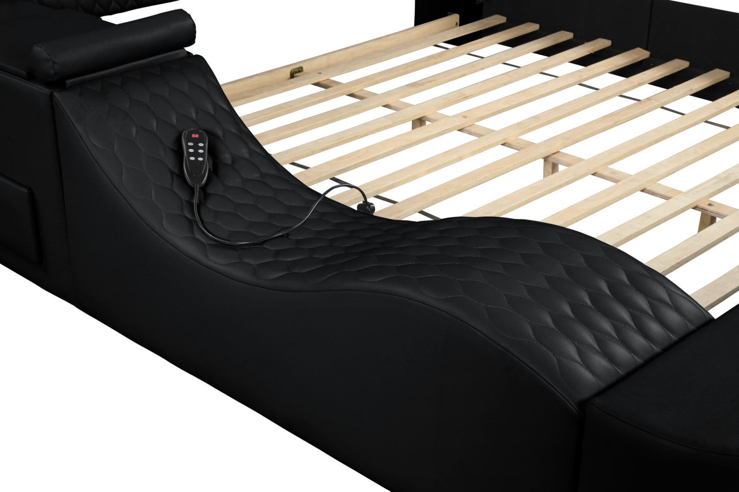 Zoya Smart Multifunctional Queen Size Bed Made with Wood