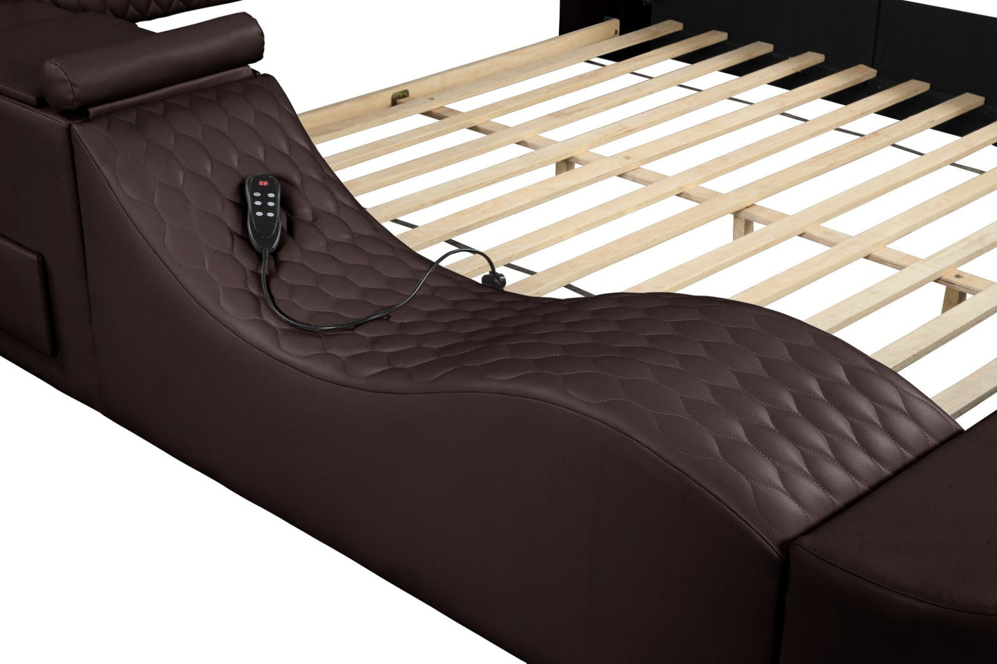 Zoya Smart Multifunctional Queen Size Bed Made with Wood