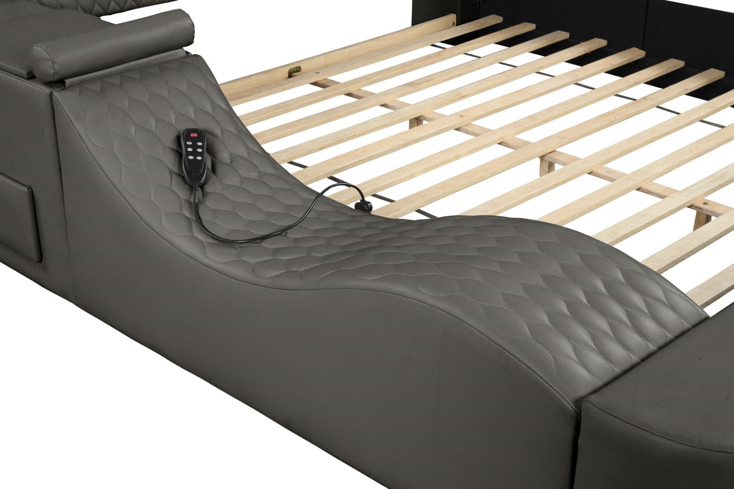 Zoya Smart Multifunctional King Size Bed Made with Wood