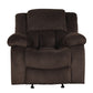 Galaxy Home Armada Manual Reclining Chair Made with Chenille Fabric Brown Chenille Fabric