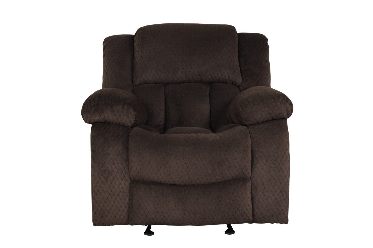 Galaxy Home Armada Manual Reclining Chair Made with Chenille Fabric Brown Chenille Fabric