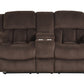 Galaxy Home Armada Manual Reclining Loveseat Made with Chenille Fabric Brown Chenille Fabric