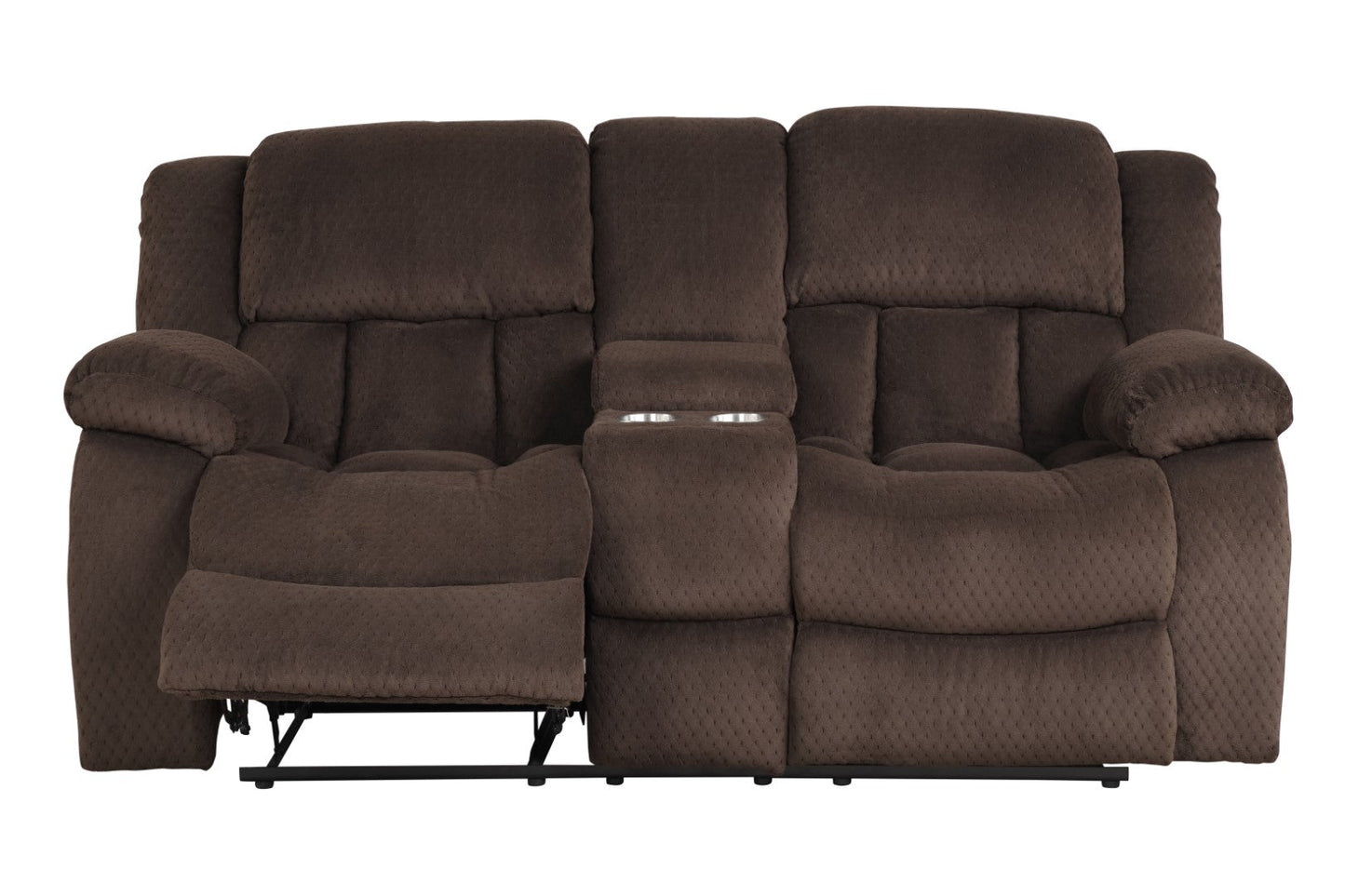 Armada Manual Reclining Loveseat Made with Chenille Fabric