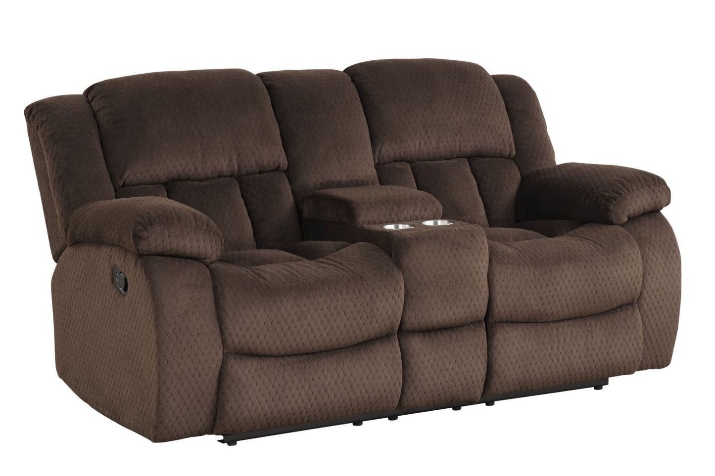 Armada Manual Reclining Loveseat Made with Chenille Fabric