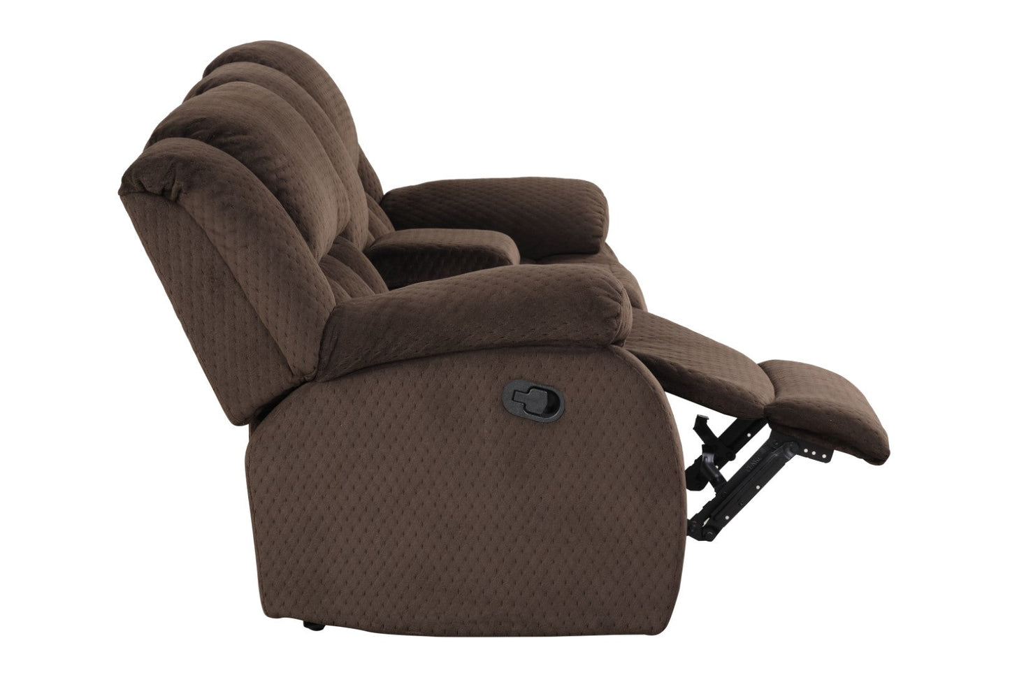 Armada Manual Reclining Loveseat Made with Chenille Fabric