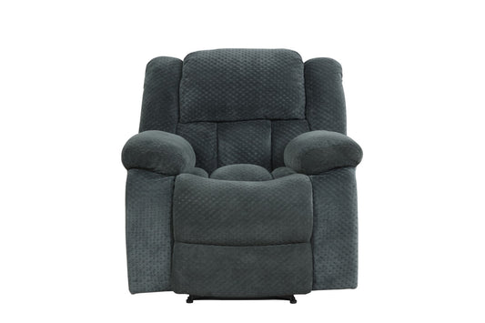 Galaxy Home Armada Manual Reclining Chair Made with Chenille Fabric Green Chenille Fabric
