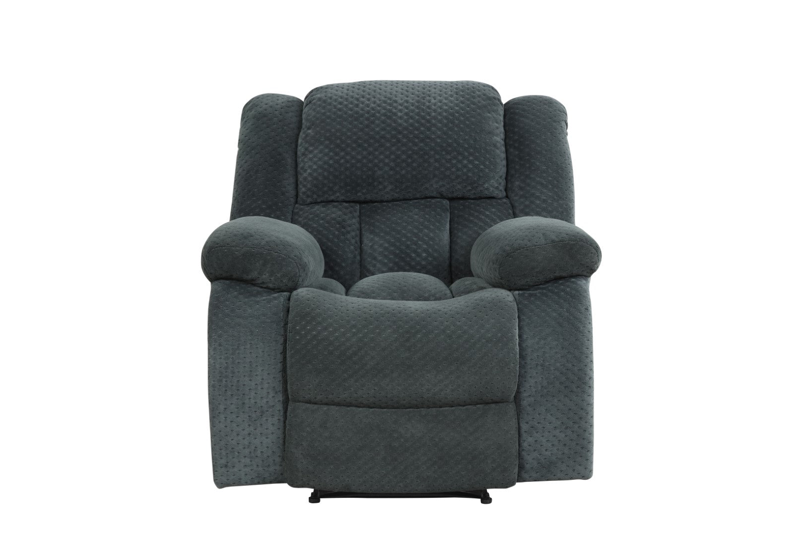 Galaxy Home Armada Manual Reclining Chair Made with Chenille Fabric Green Chenille Fabric