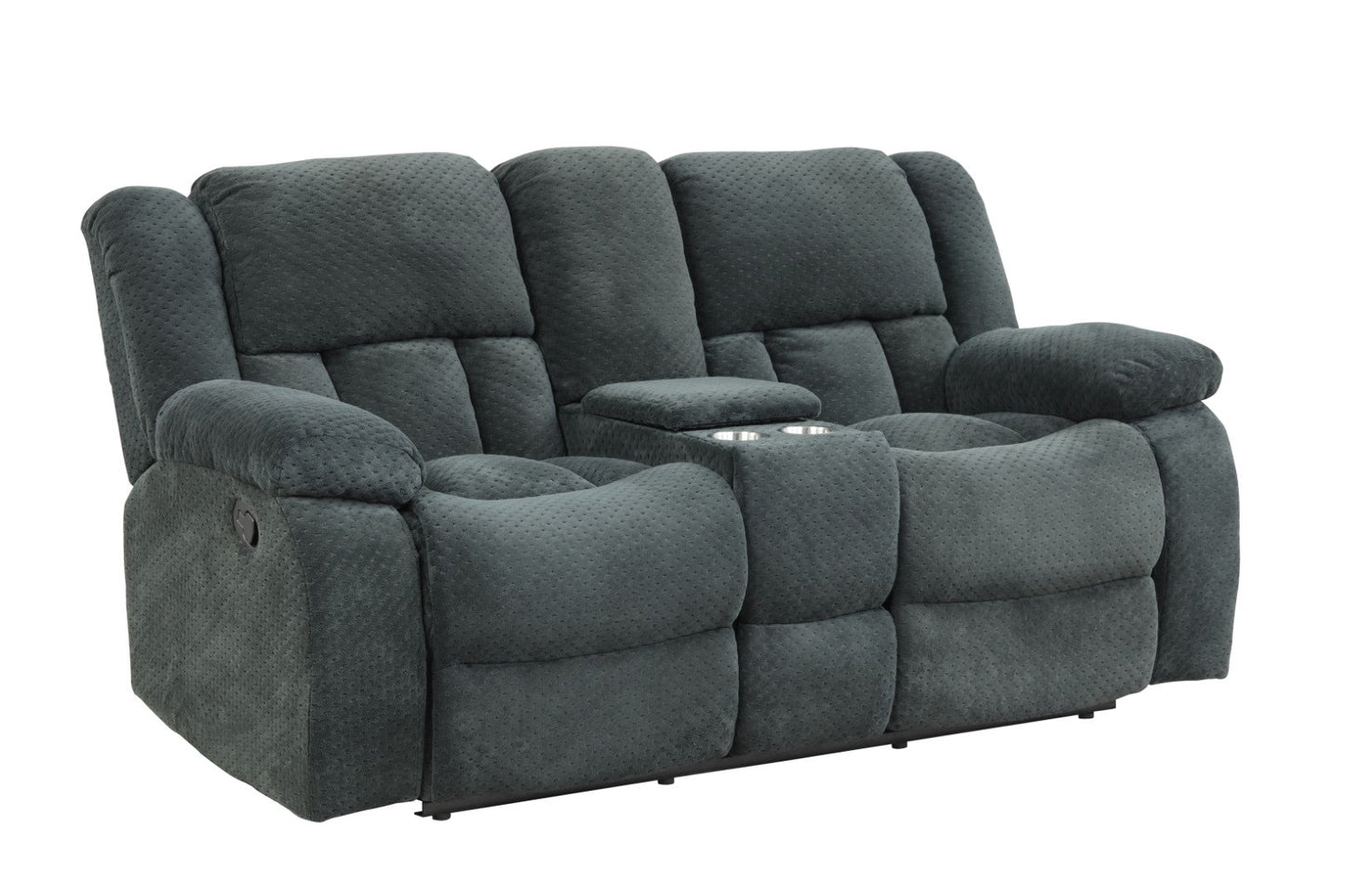 Armada Manual Reclining Loveseat Made with Chenille Fabric