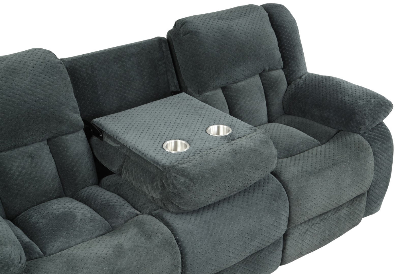 Armada Manual Reclining Sofa Made with Chenille Fabric