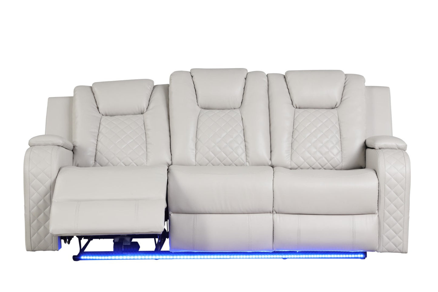 Benz LED & Power Reclining Sofa Made with Faux Leather