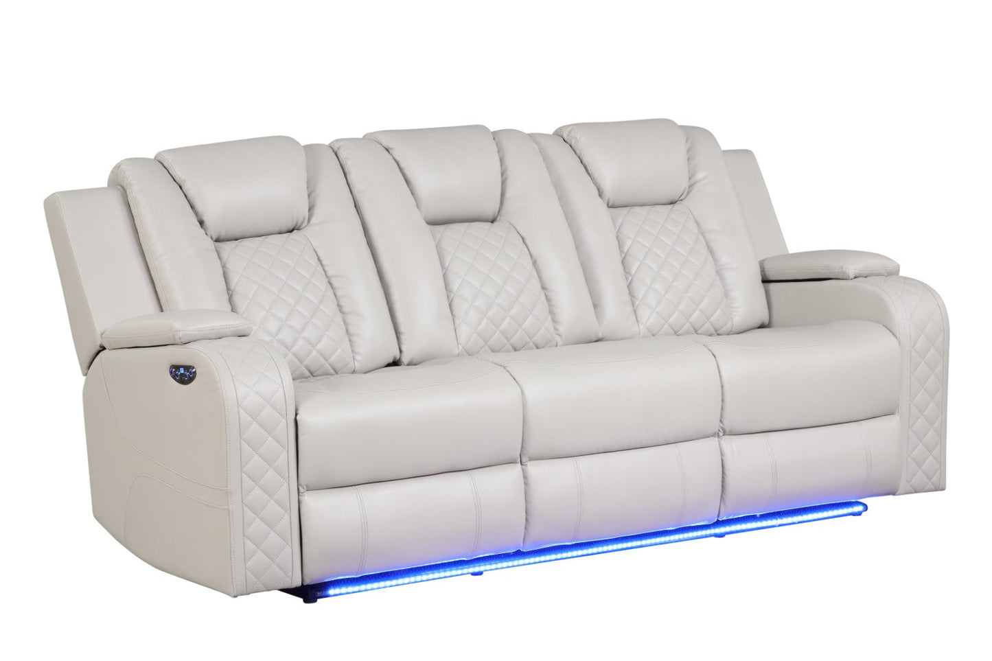 Benz LED & Power Reclining Sofa Made with Faux Leather