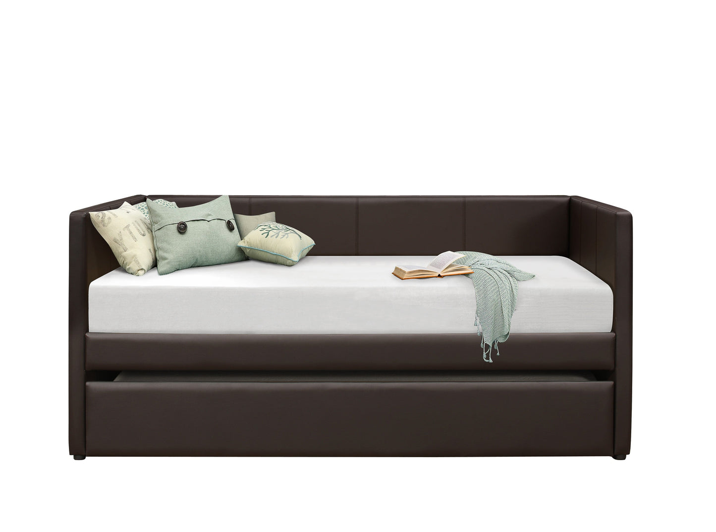 Adra Dark Brown Daybed with Trundle