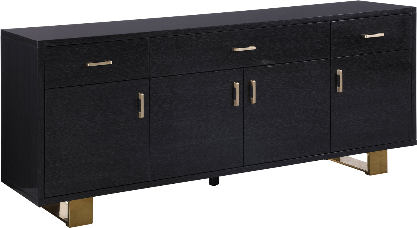 Excel Grey Oak Veneer Lacquer Sideboard/Buffet