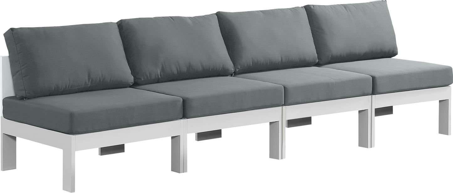 Nizuc Grey Waterproof Fabric Outdoor Patio Modular Sofa