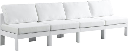 Nizuc White Waterproof Fabric Outdoor Patio Modular Sofa