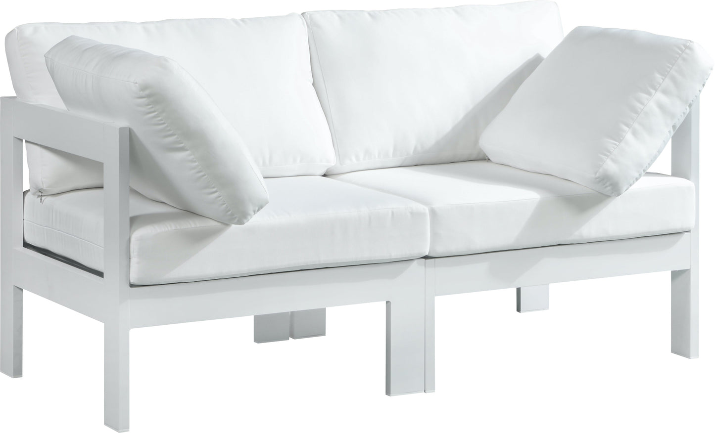 Nizuc White Waterproof Fabric Outdoor Patio Modular Sofa