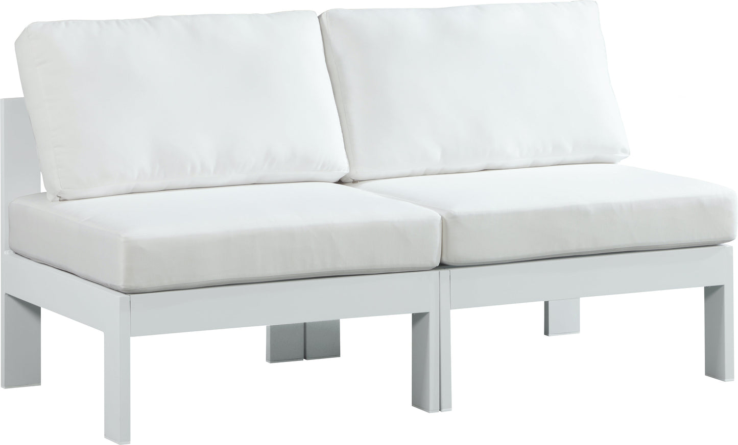 Nizuc White Waterproof Fabric Outdoor Patio Modular Sofa