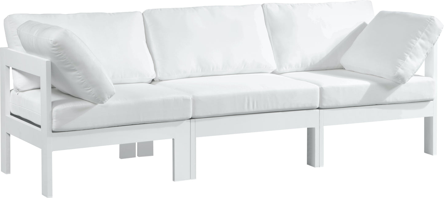 Nizuc White Waterproof Fabric Outdoor Patio Modular Sofa