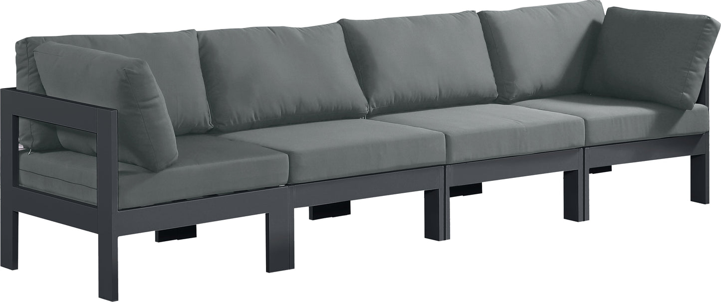 Nizuc Grey Waterproof Fabric Outdoor Patio Modular Sofa