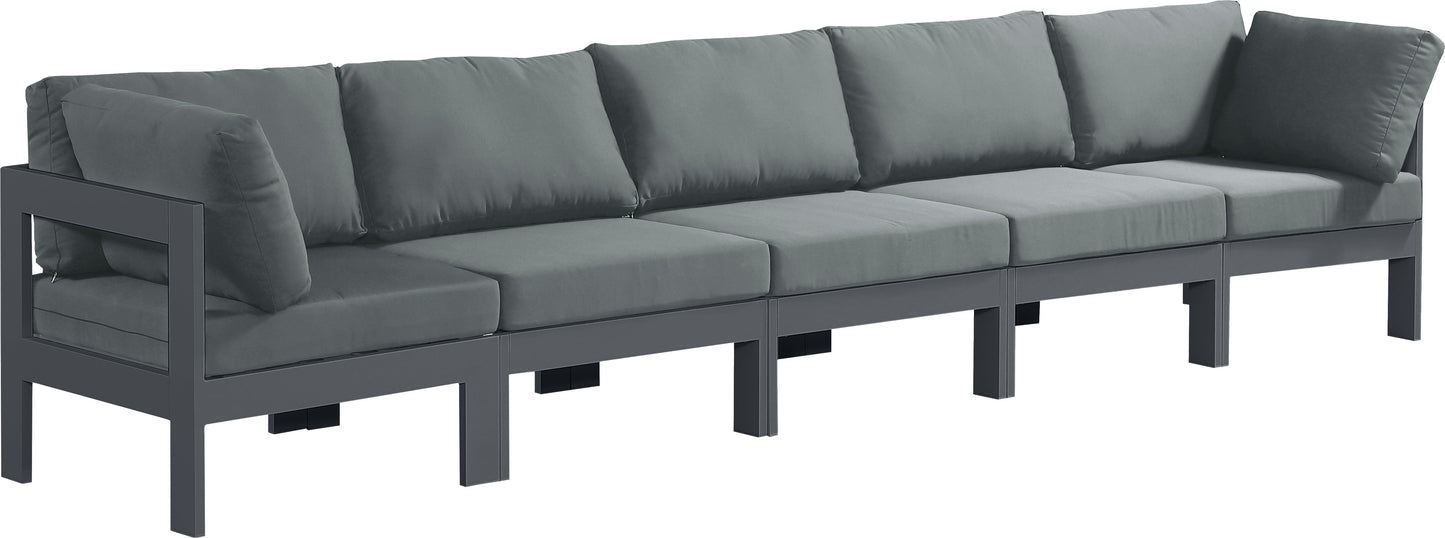 Nizuc Grey Waterproof Fabric Outdoor Patio Modular Sofa