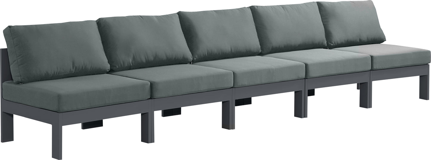 Nizuc Grey Waterproof Fabric Outdoor Patio Modular Sofa