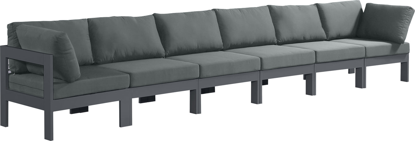 Nizuc Grey Waterproof Fabric Outdoor Patio Modular Sofa