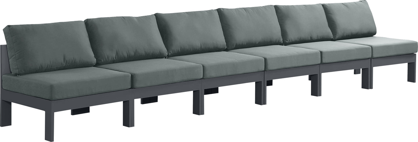 Nizuc Grey Waterproof Fabric Outdoor Patio Modular Sofa