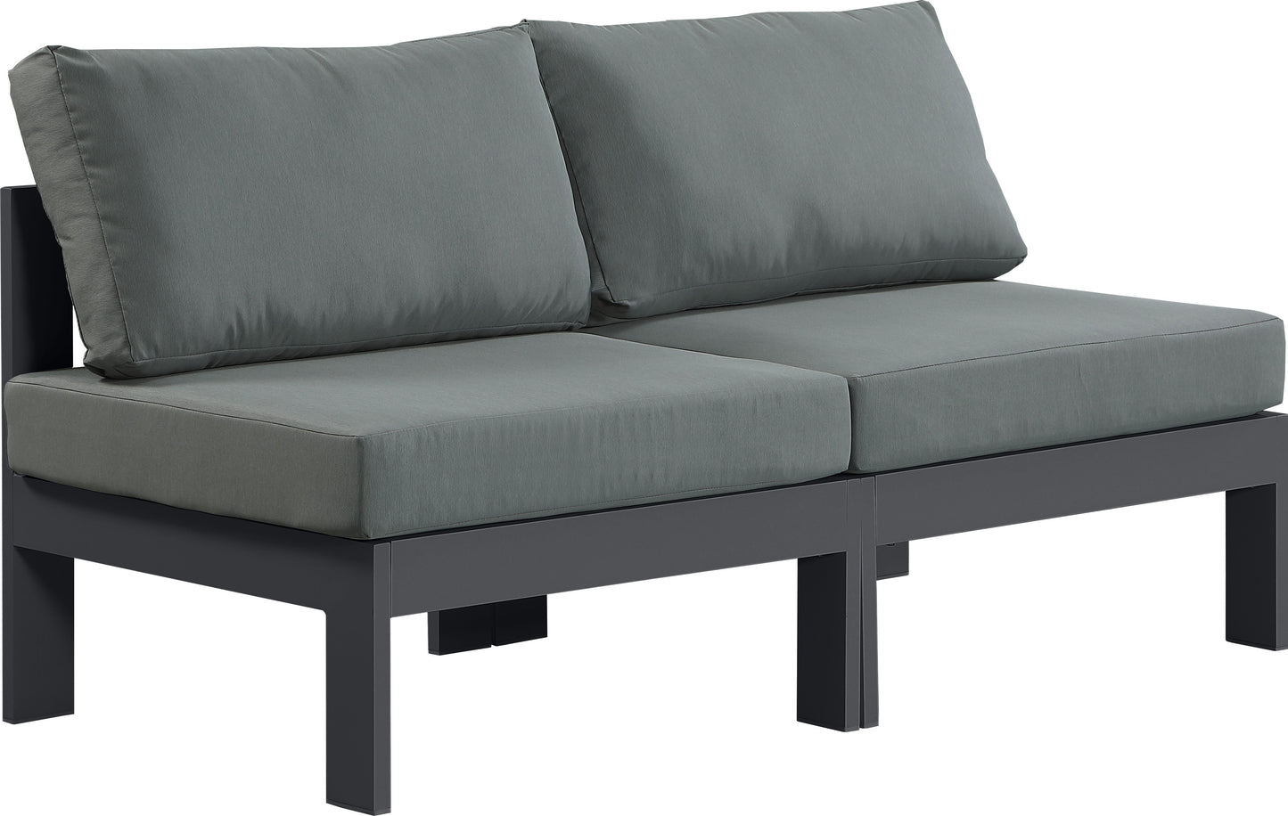 Nizuc Grey Waterproof Fabric Outdoor Patio Modular Sofa