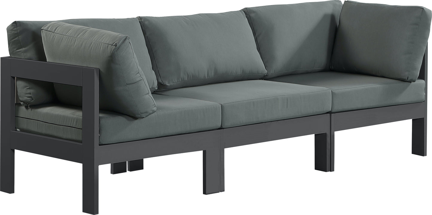 Nizuc Grey Waterproof Fabric Outdoor Patio Modular Sofa