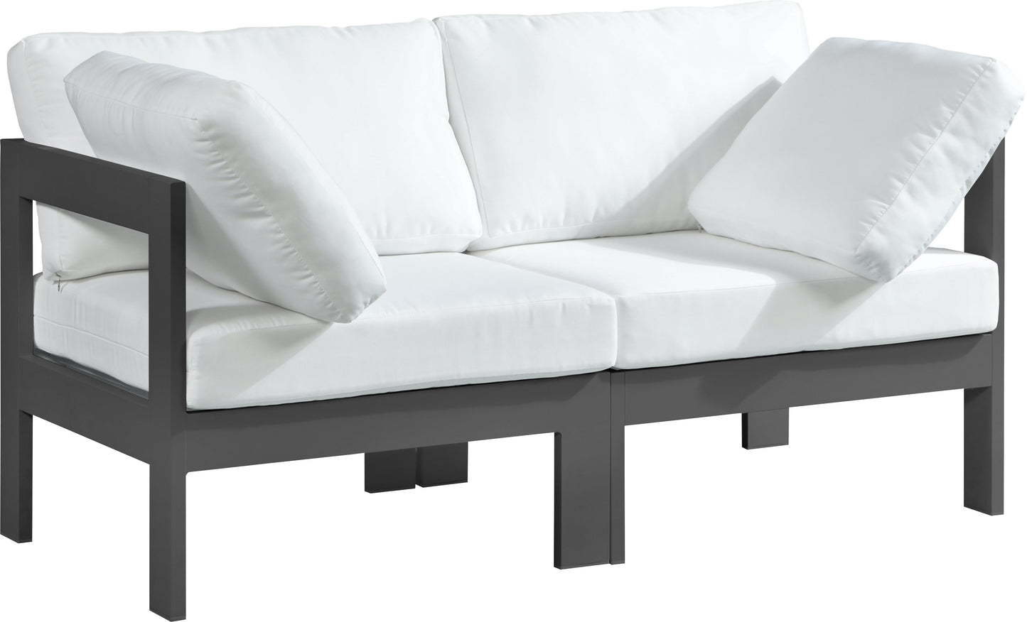 Nizuc White Waterproof Fabric Outdoor Patio Modular Sofa