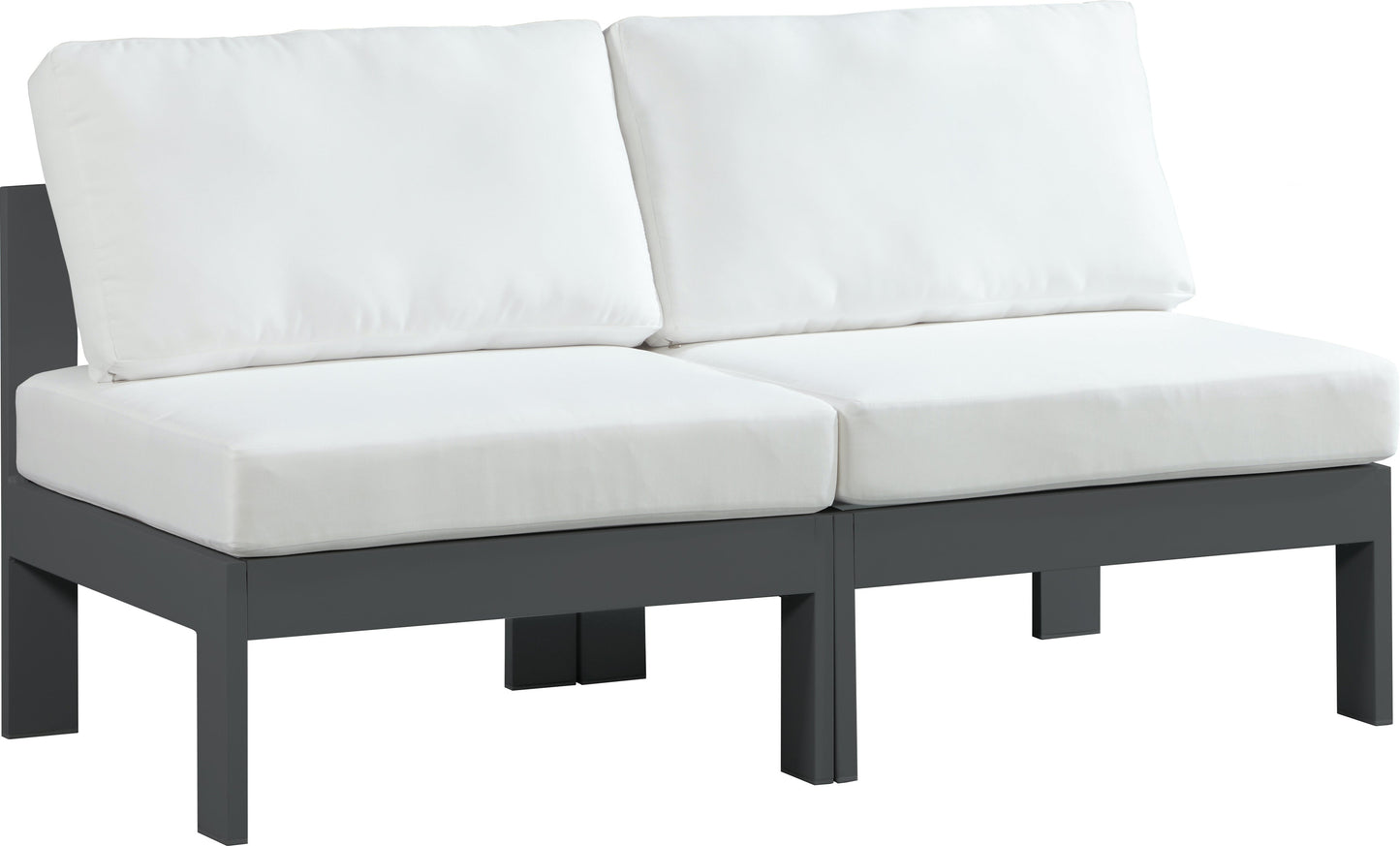 Nizuc White Waterproof Fabric Outdoor Patio Modular Sofa