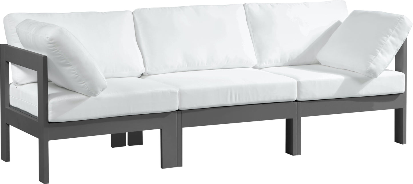 Nizuc White Waterproof Fabric Outdoor Patio Modular Sofa