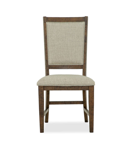 Wanita Dining Side Chair with Upholstered Seat and Back - Brown