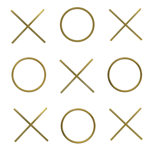 XOXO Gold Stainless Steel Wall Decor