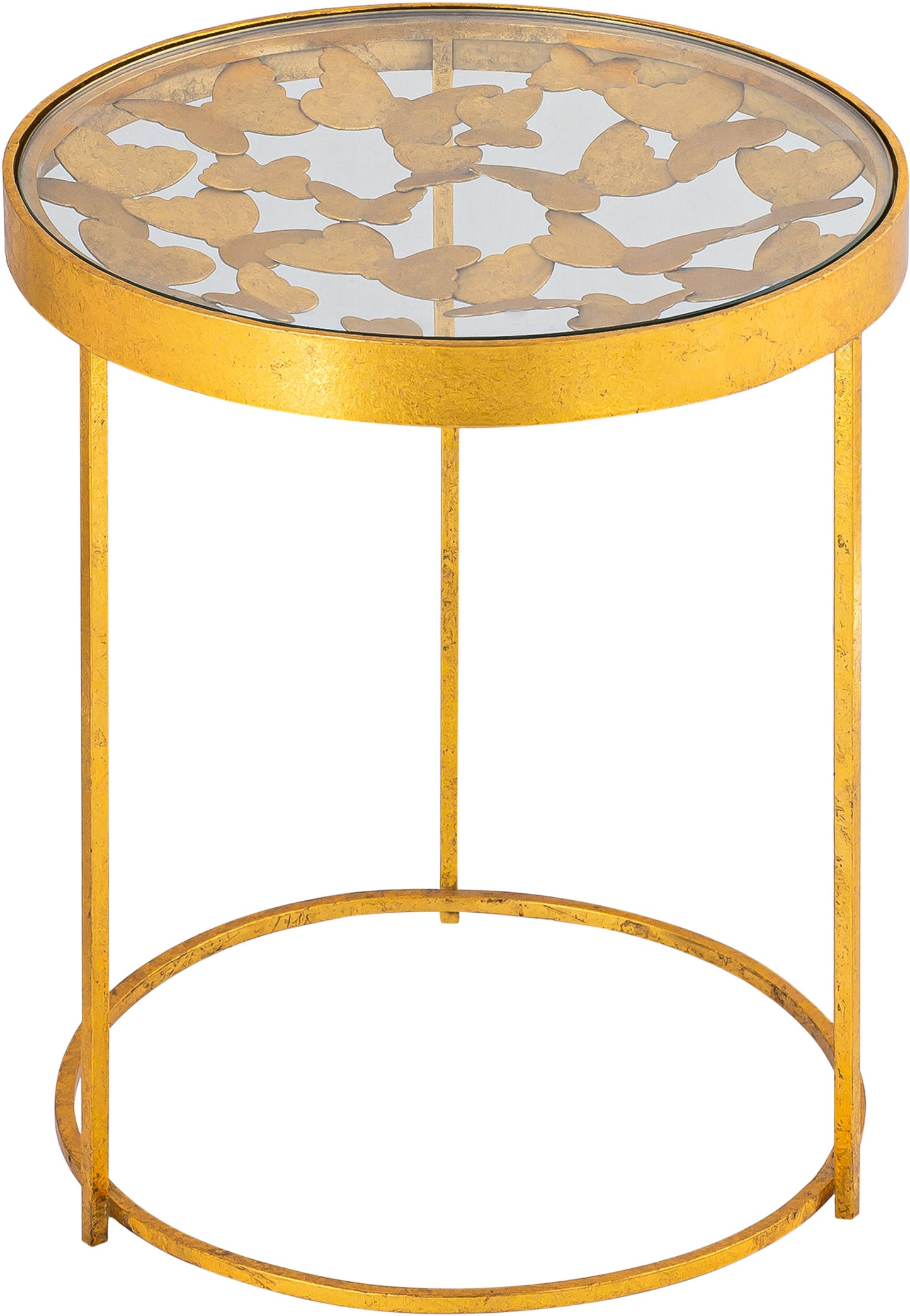 Butterfly Gold End Table