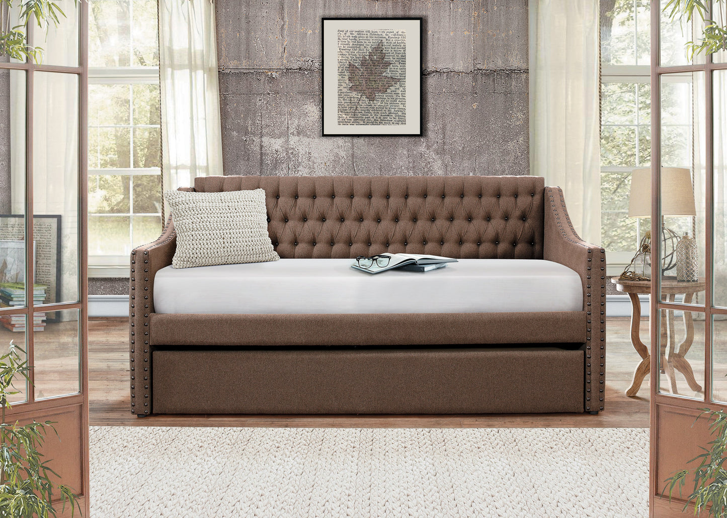 Tulney Brown Daybed with Trundle