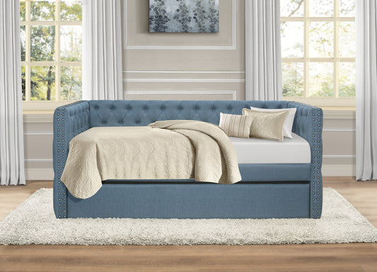 Adalie Blue Twin Daybed with Trundle