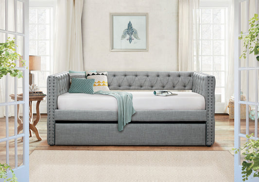 Adalie Gray Twin Daybed with Trundle