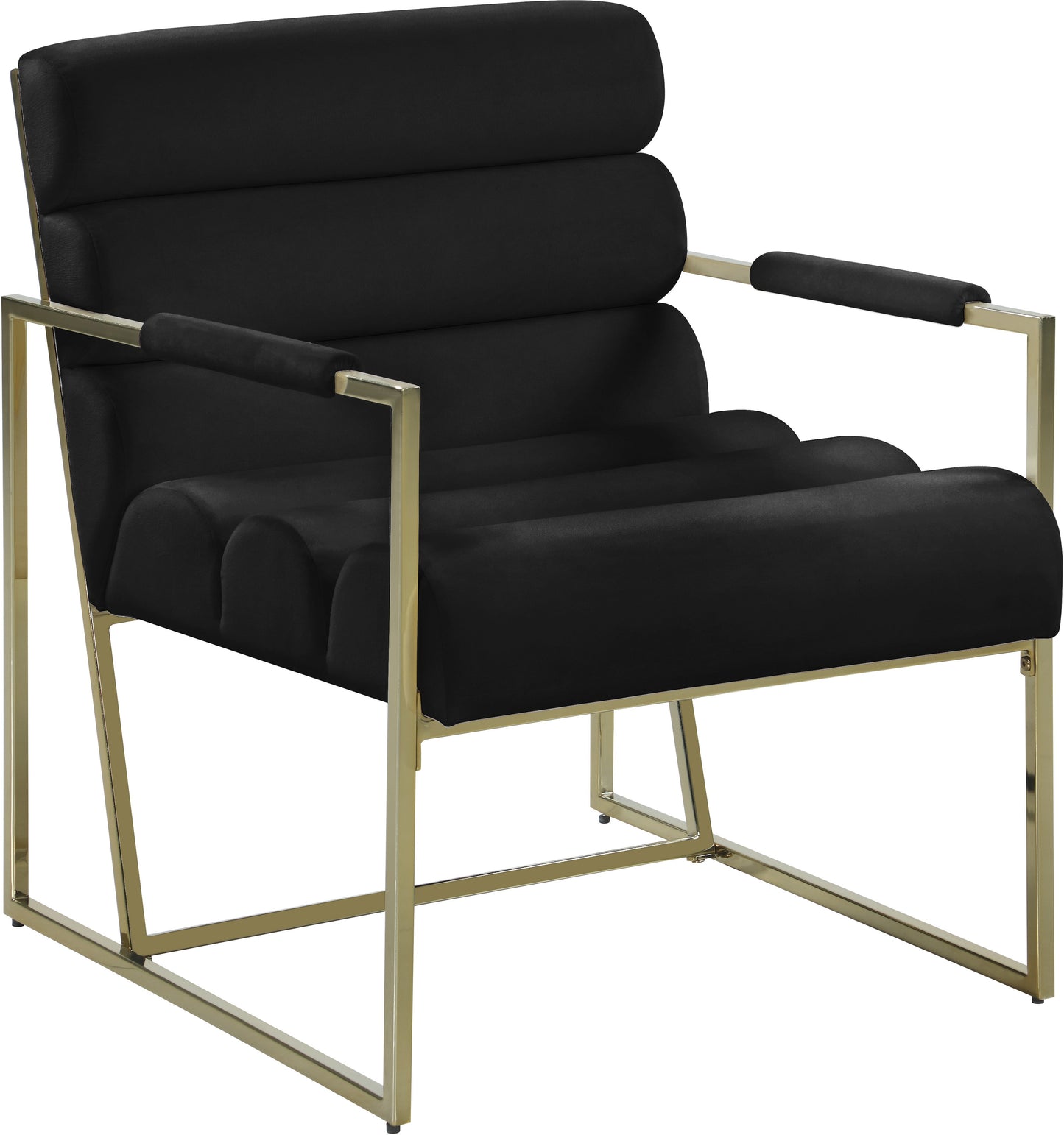 Wayne Black Velvet Accent Chair